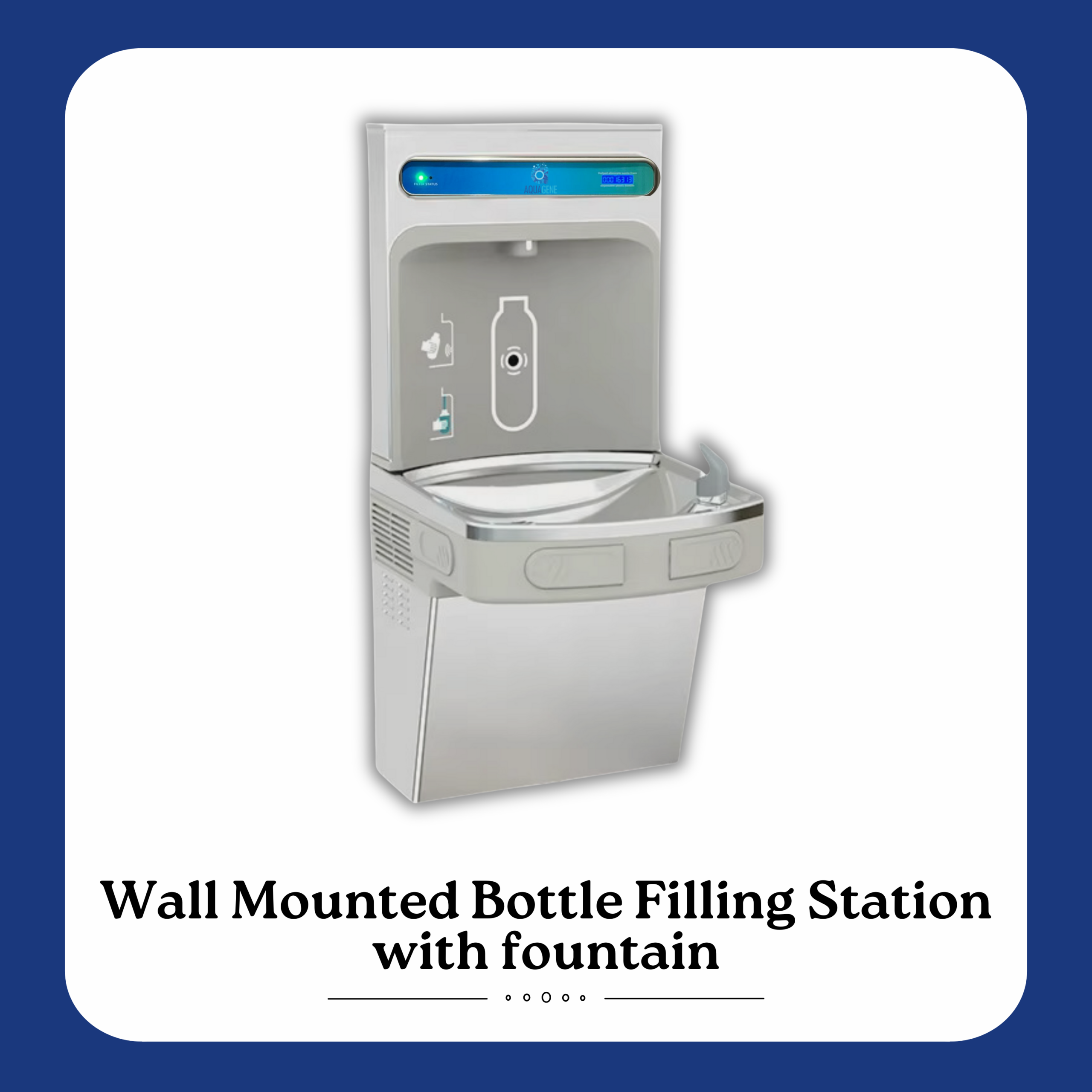 MEA Wall Mounted Bottle Filling Station with fountain